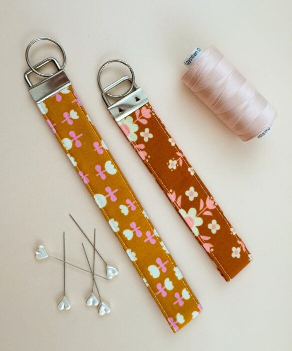 16 Easy Gifts to Sew in an afternoon: Key Fob Wristlet Tutorial from Stacey Lee Creative