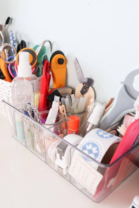 Organize your sewing notions in clear dividers