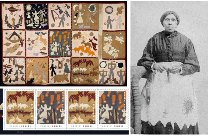 Harriet Powers story quilts and the USPS Harriet Powers stamp tribute.