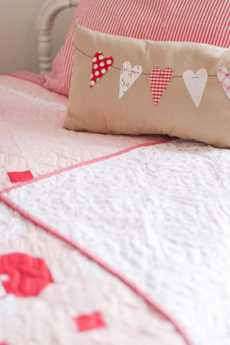 Love and Friendship Hearts Low Volume fabric from Riley Blake