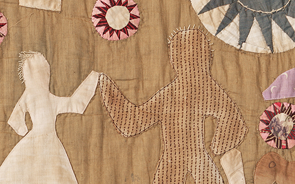 Close - up of Harriet Powers pictorial quilt