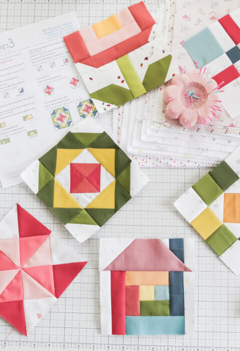 Free Quilt Block Patterns from the Fat Quarter Shop part of the Sewcialites challenge