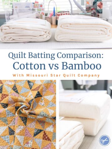 Review: comparing Missouri Star Quilt Company's Cotton and Bamboo batting options