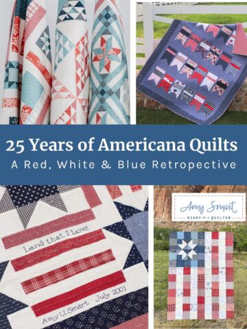 Looking back at red, white, and blue quilts over the past 25 years