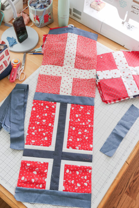 Scandinavian Flag quilt blocks