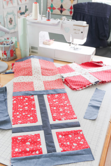 Scandinavian Flag quilt blocks