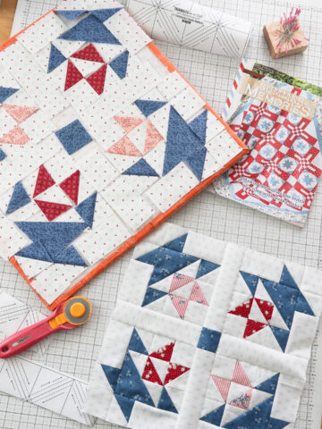 Summer Picnic traditional basket quilt blocks